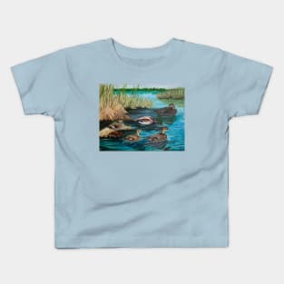 Lake Tranquility Ducks Kids T-Shirt